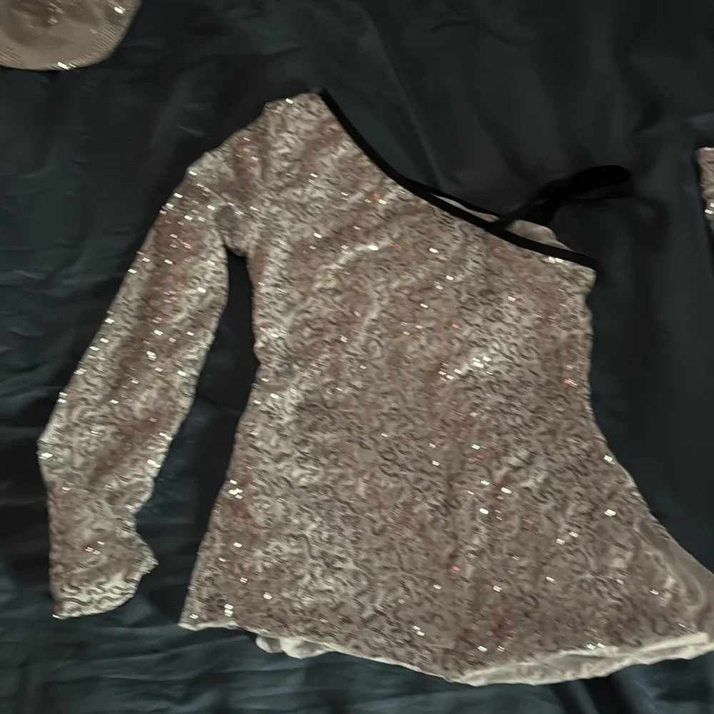 Balara white Sequin Dance Costume 3 piece Set